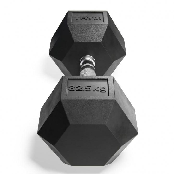 Gantere hexagonale din cauciuc, 9-35 kg