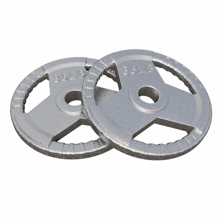 Discuri olimpice de halteră din fontă, cu grip 10-35 lbs, 50 mm, US EDITION