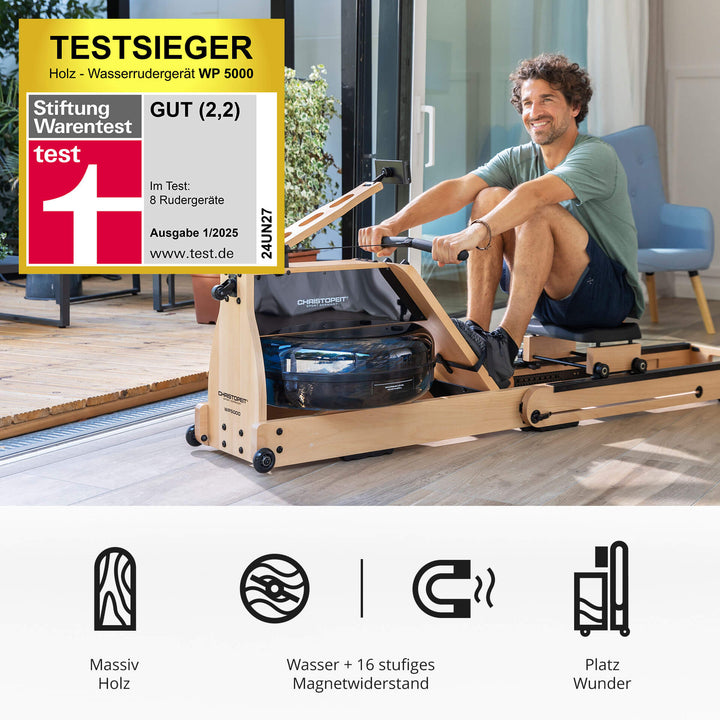 Aparat de vaslit cu apa din lemn masiv de fag, Christopeit