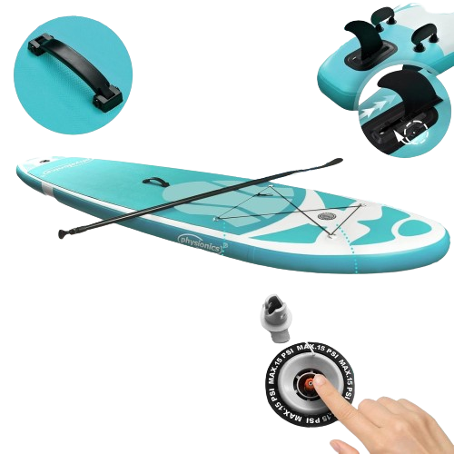 Placa gonflabila Paddle Board, 366 x 80 x 15 cm, verde menta