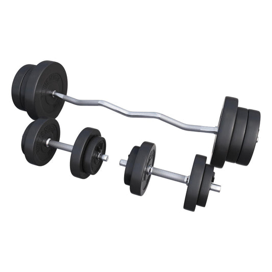 Set bara SZ si gantere cu greutati, 70 kg cu cleme