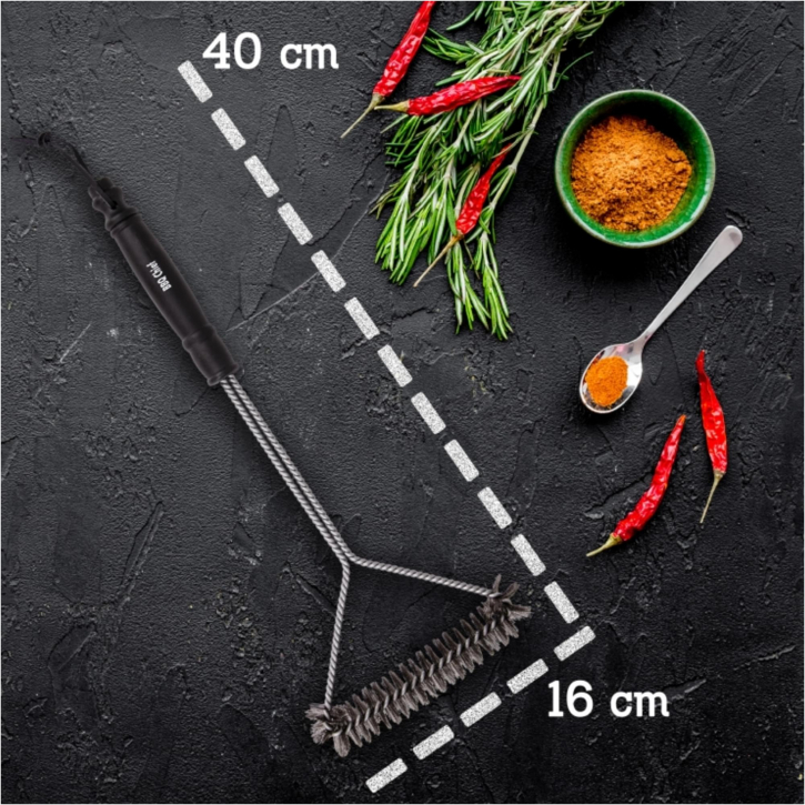 Perie profesionala pentru gratar, BBQ Chief 40 cm potrivita pentru fiecare gratar cu gaz, gratar cu carbune si gratar electric