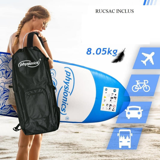 Placa de surf, Sup gobflabila, 305x76x12cm, albastra