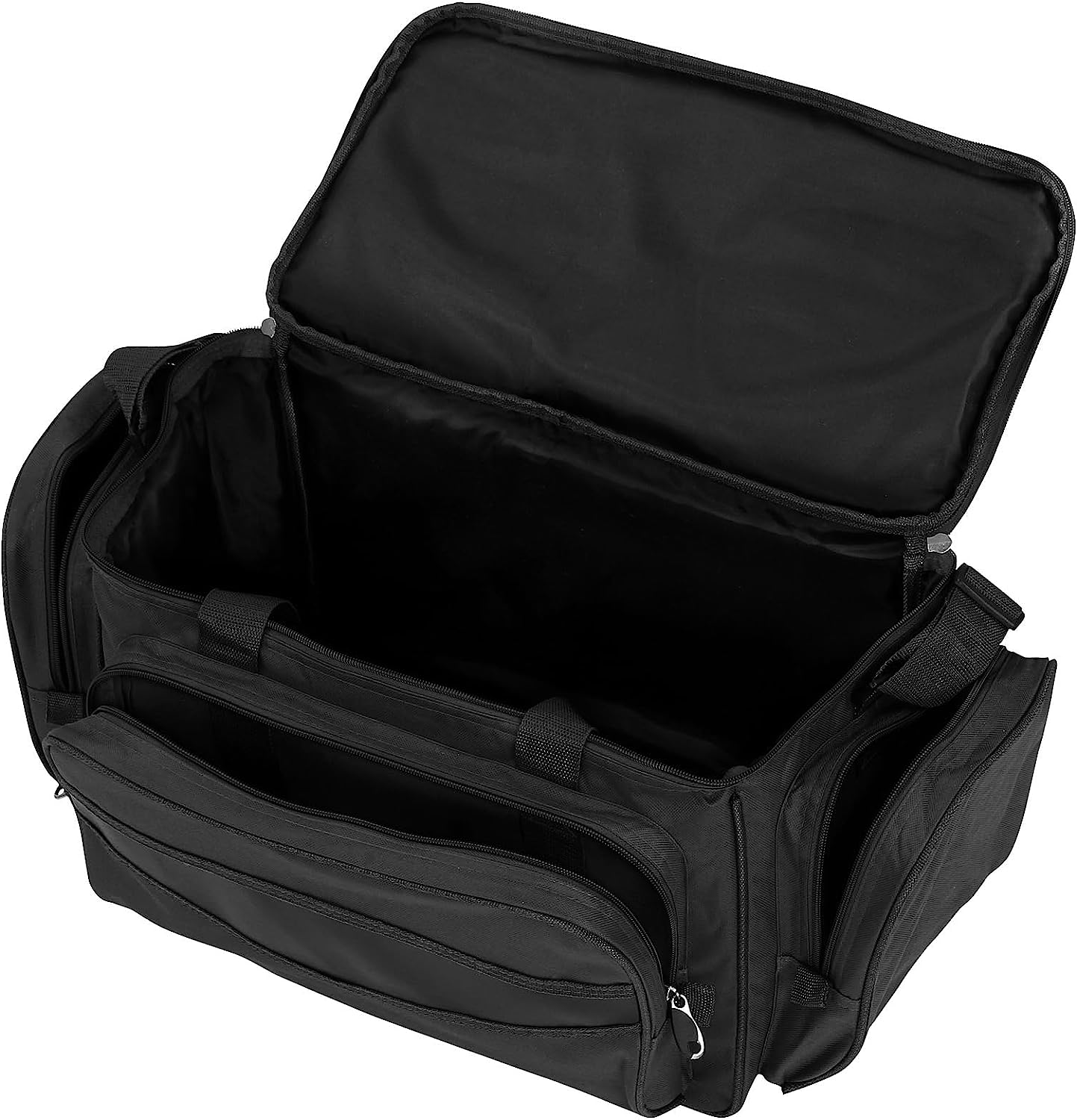 Geanta pescuit impermeabila, 4 compartimente, 56 x 31 x 30 cm, negru