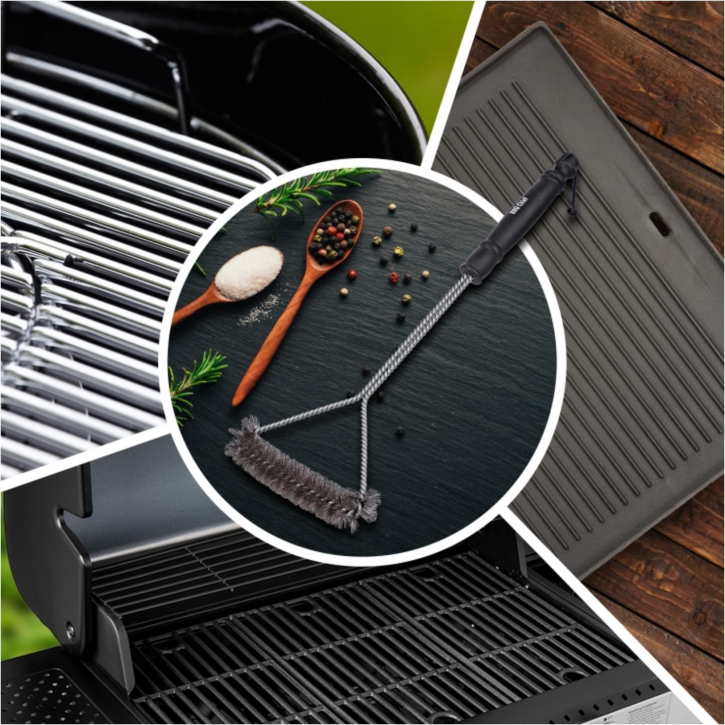 Perie profesionala pentru gratar, BBQ Chief 40 cm potrivita pentru fiecare gratar cu gaz, gratar cu carbune si gratar electric