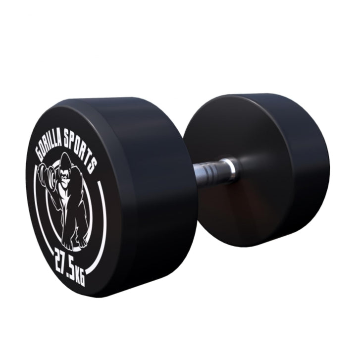 Set complet, gantere fixe, 230 kg + suport negru