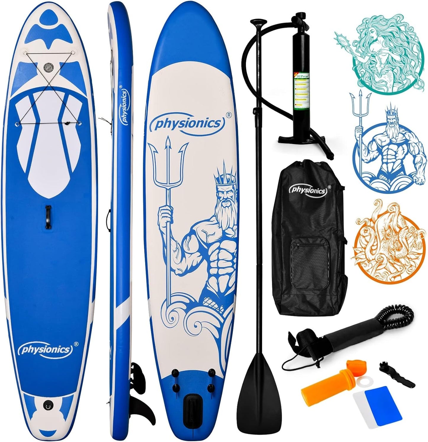 Placa de surf, Sup gobflabila, 320x80x15cm, albastru