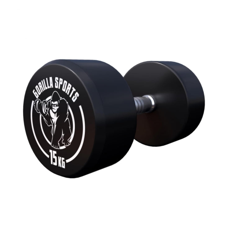 Set complet, gantere fixe, 230 kg + suport negru