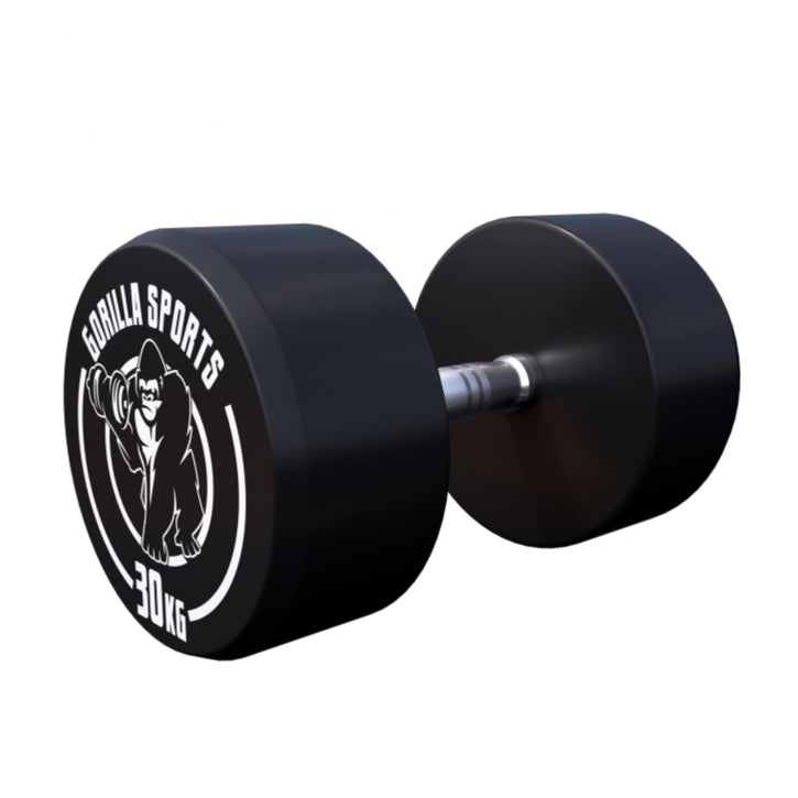 Set complet, gantere fixe, 230 kg + suport negru