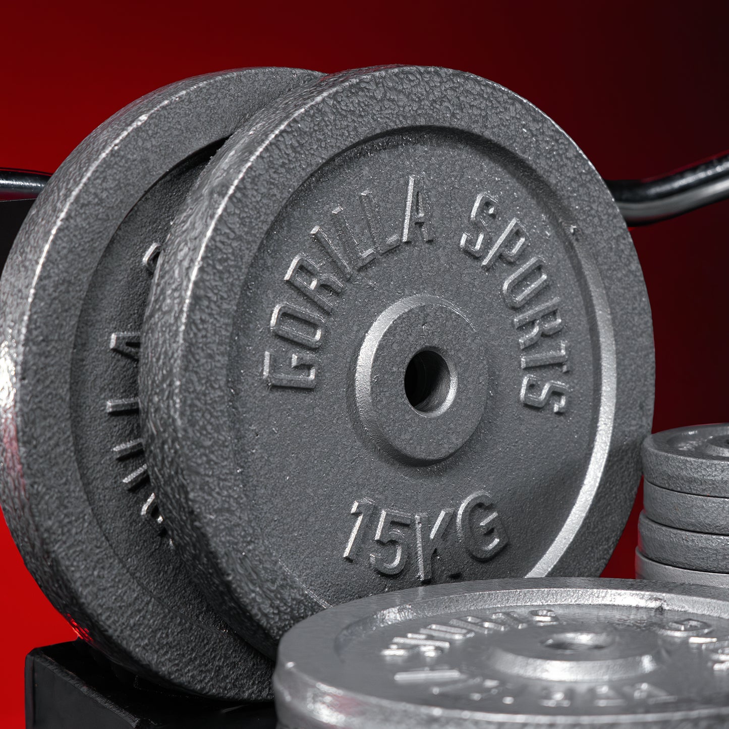 Set de haltere din fontă 100 kg cu închizători
