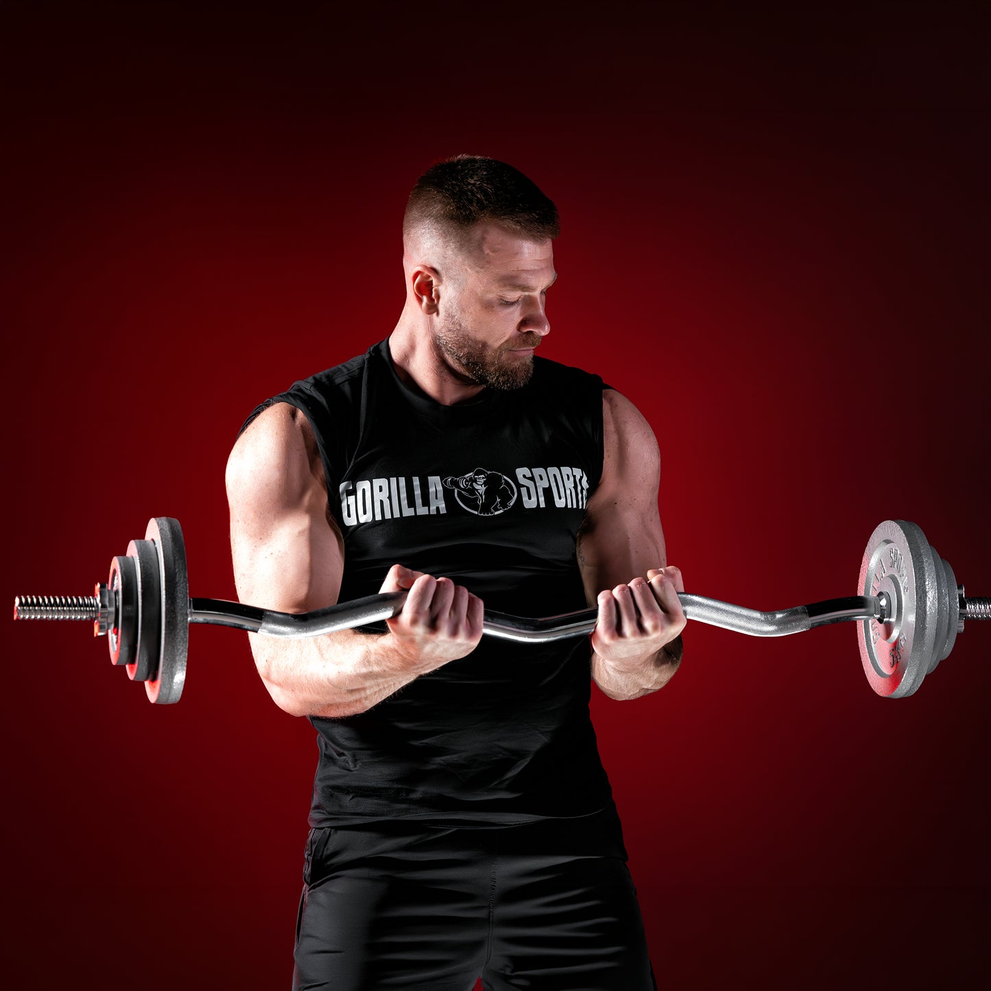 Set de haltere din fontă 100 kg cu închizători