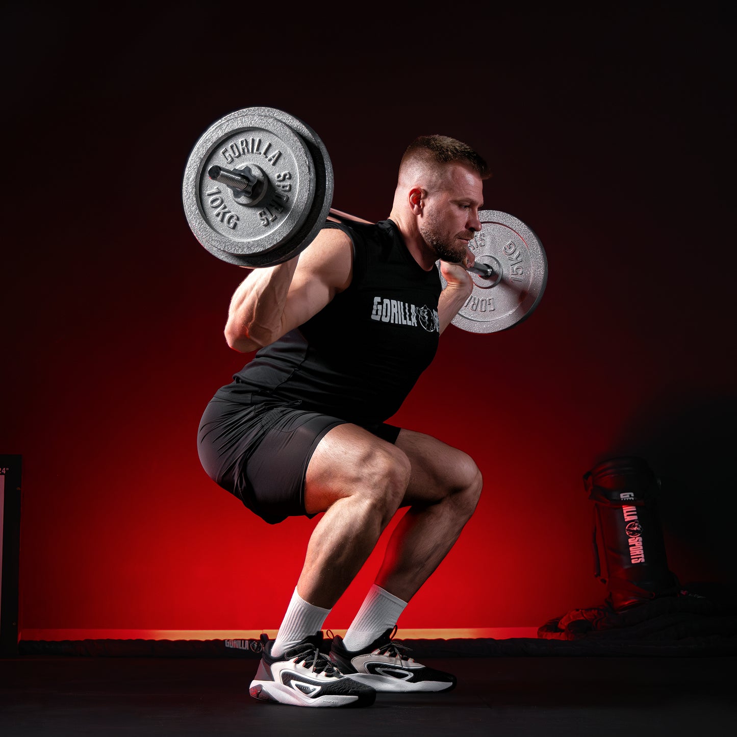 Set de haltere din fontă 100 kg cu închizători