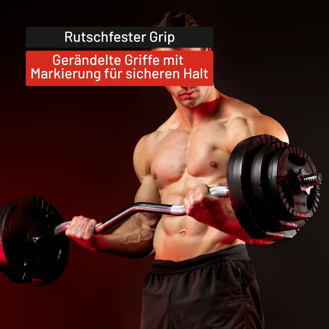 Bară SZ pentru biceps 48 inchi cu piulite, neagra – US EDITION