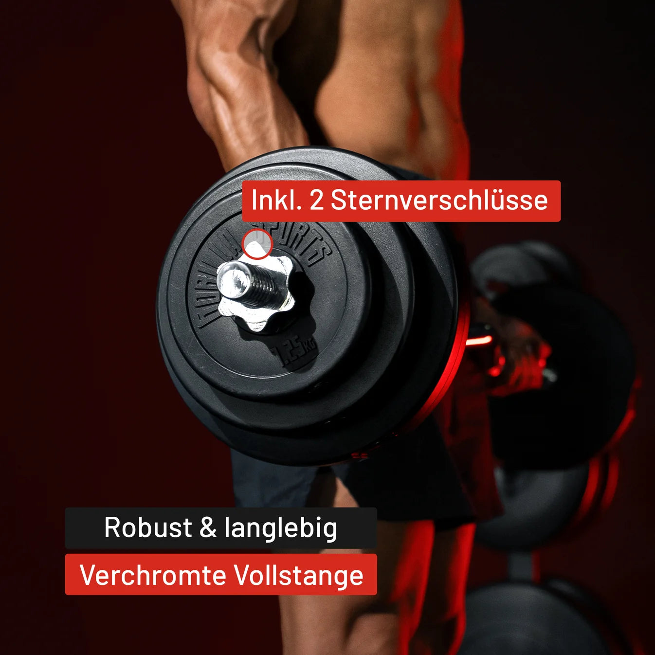 Bară SZ pentru biceps 48 inchi cu piulite, neagra – US EDITION