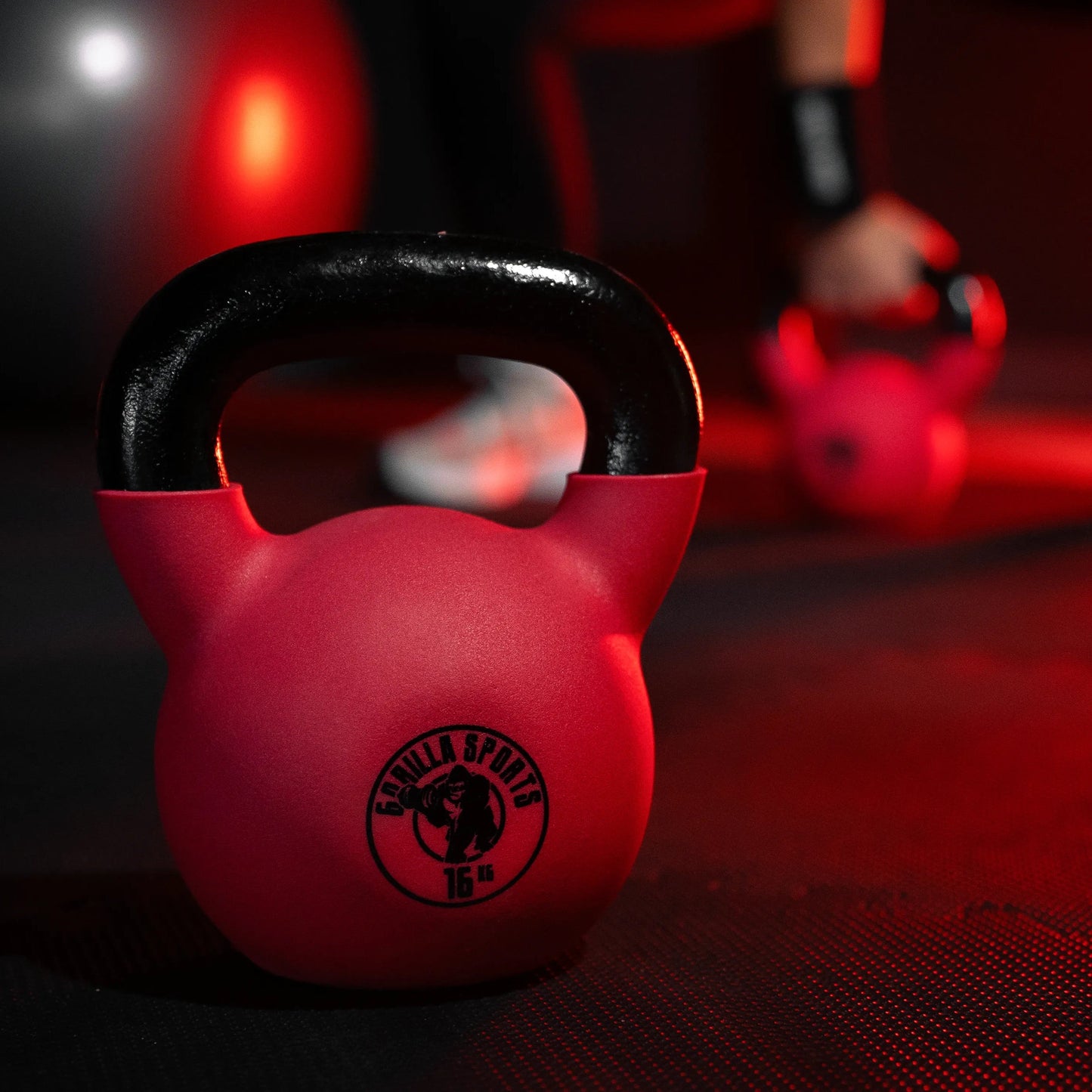 Kettlebell din fontă cu neopren roșu 2 - 32 kg