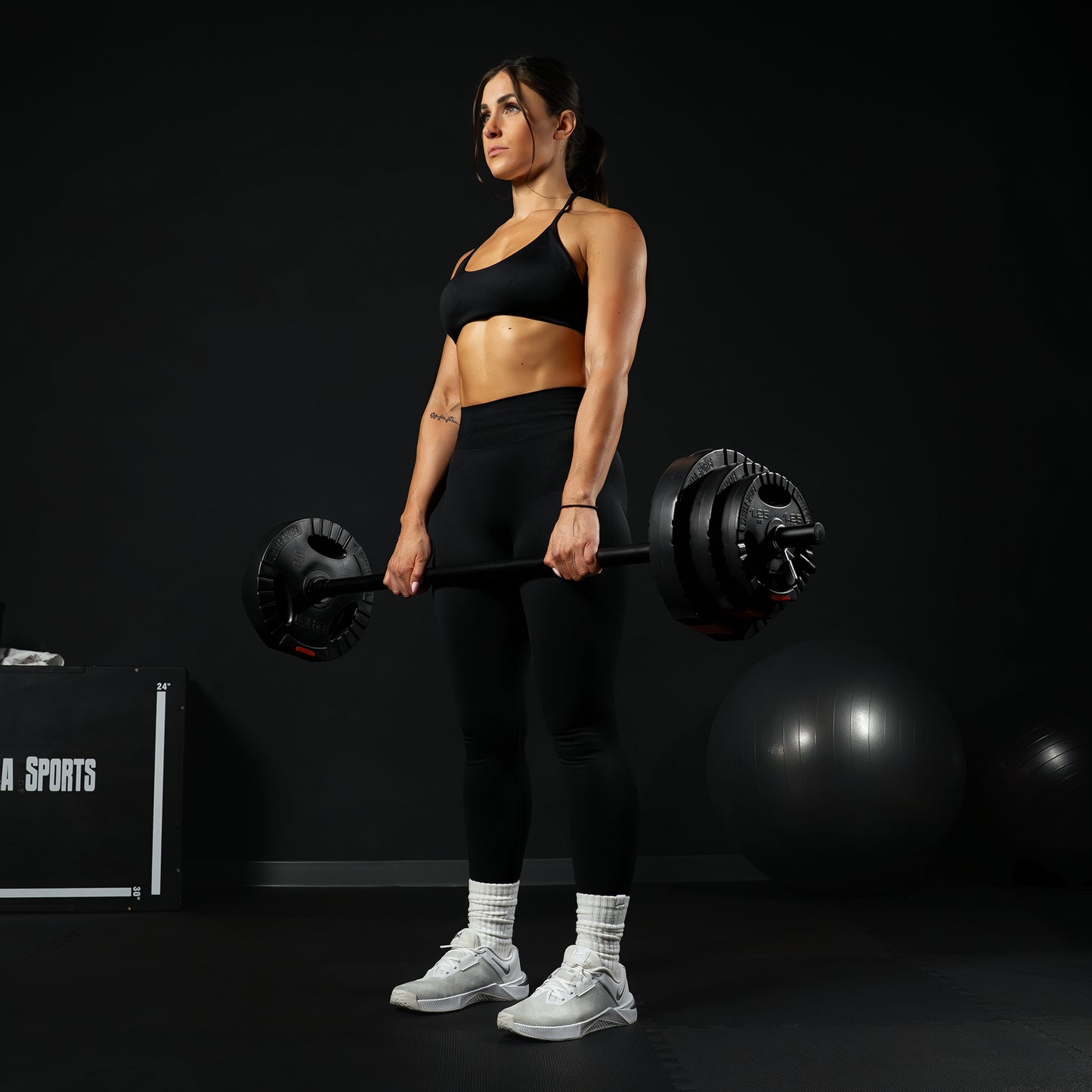Bară de aerobic de 130 cm cu închizători cu arc