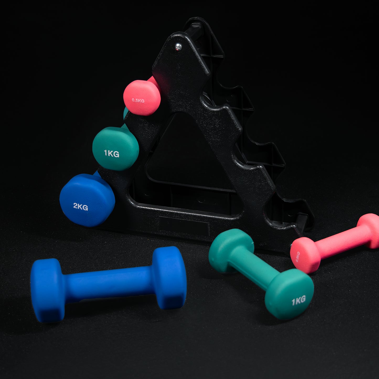 Halterele de gimnastică din neopren, rotunde, 1 - 10 kg