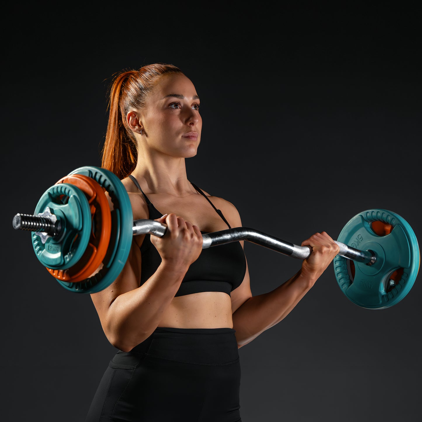 Set de haltere cu mâner din cauciuc 108 kg cu închizători