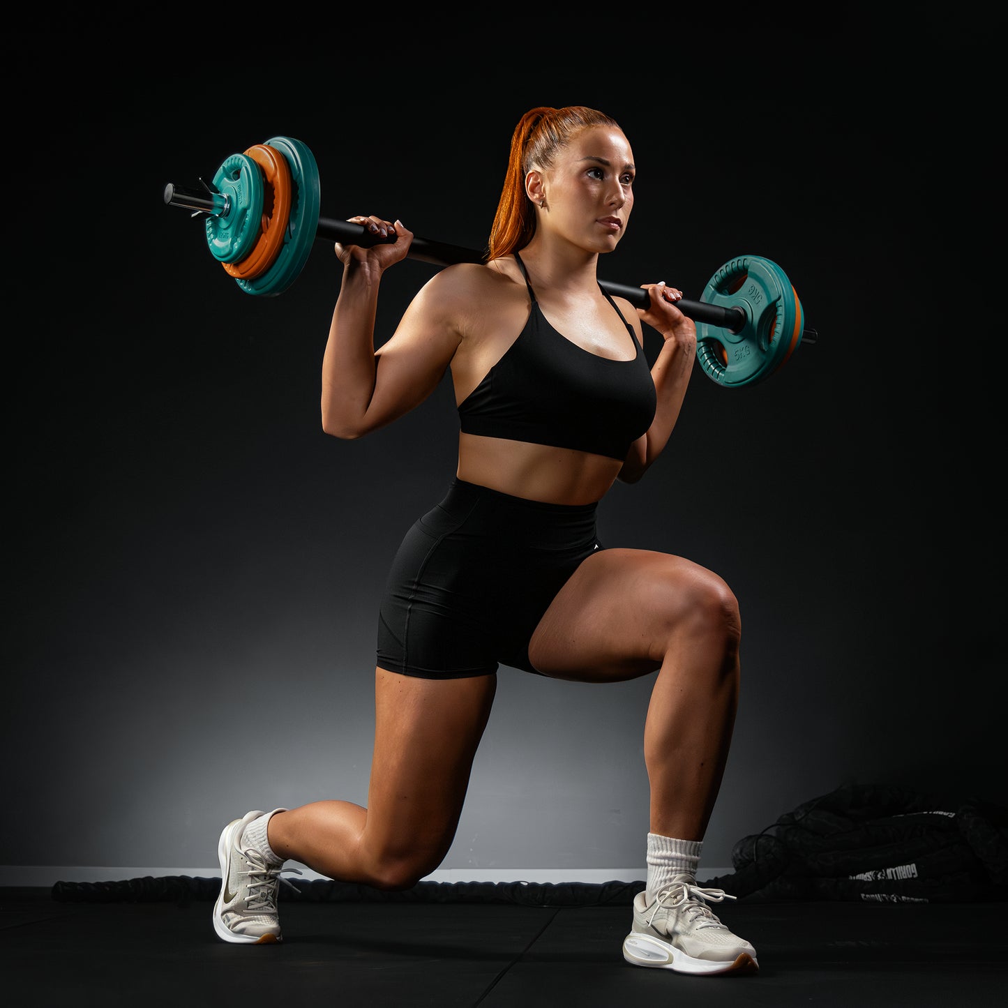 Set de haltere Aerobic cu mâner din cauciuc 19,5 kg