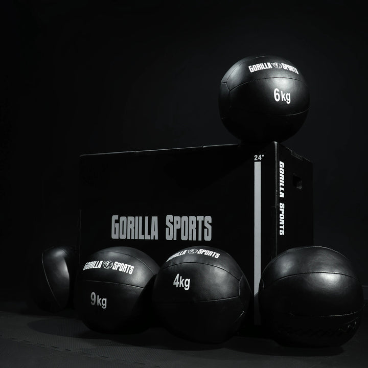 Minge medicală Wall Ball din piele sintetică 1 - 10 kg