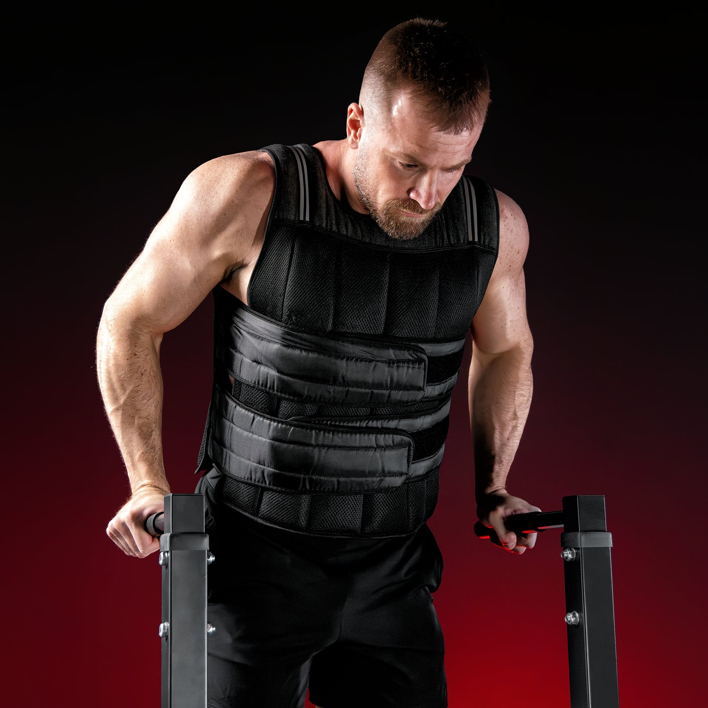 Vestă cu greutăți cu închidere cu velcro și reflectoare 10 - 18 kg