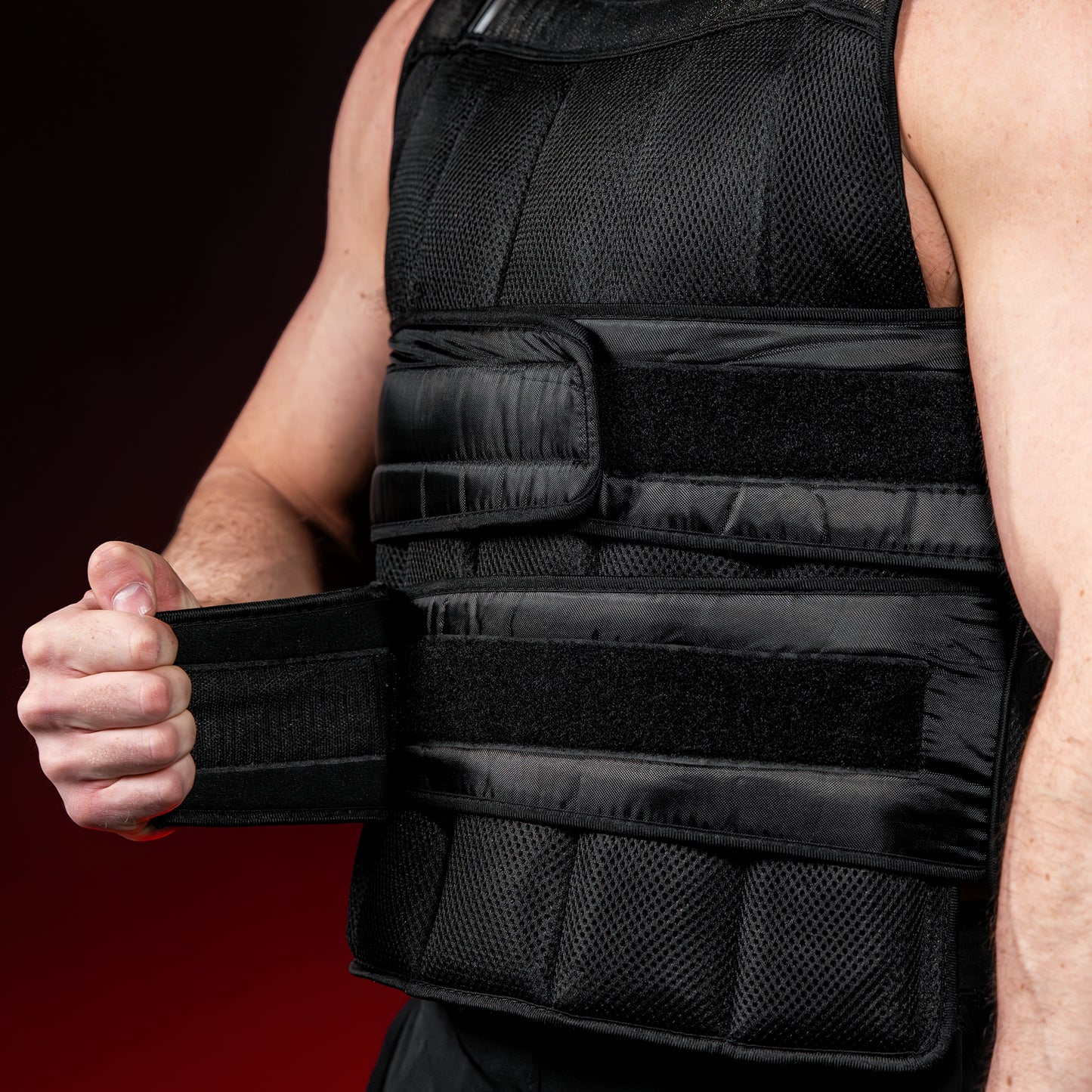 Vestă cu greutăți cu închidere cu velcro și reflectoare 10 - 18 kg