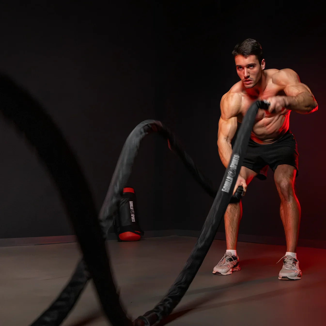 Battle Rope din nailon cu suport de perete inclus, 1,5-2 inch grosime, 30-40 feet lungime - US EDITION