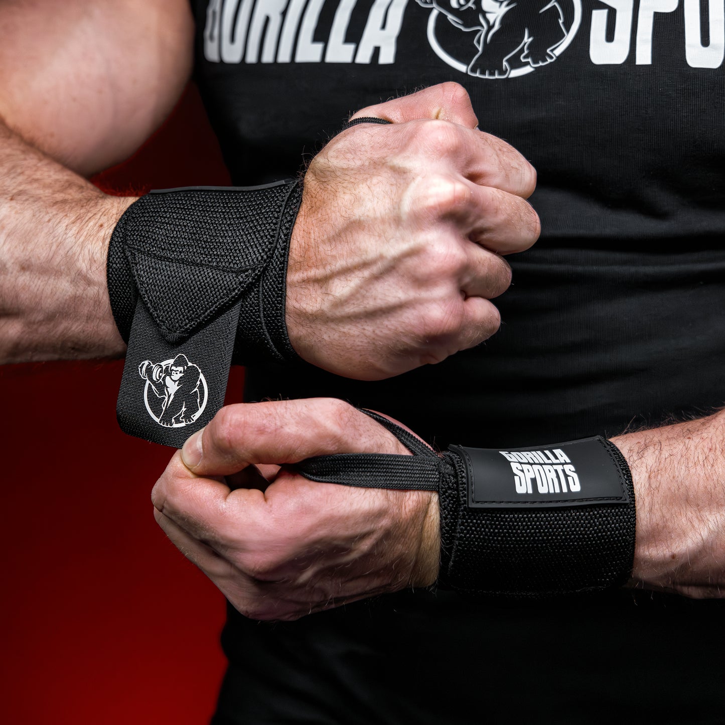 Bandaje pentru incheietura mainii, negru, Gorilla Sports