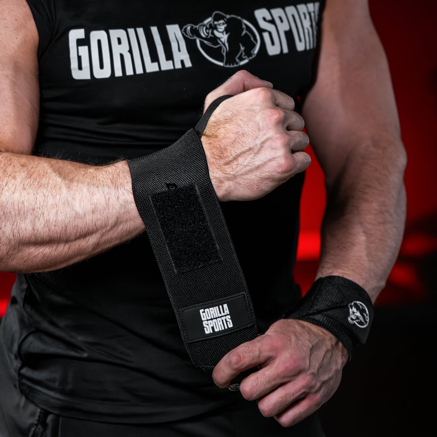 Bandaje pentru incheietura mainii, negru, Gorilla Sports