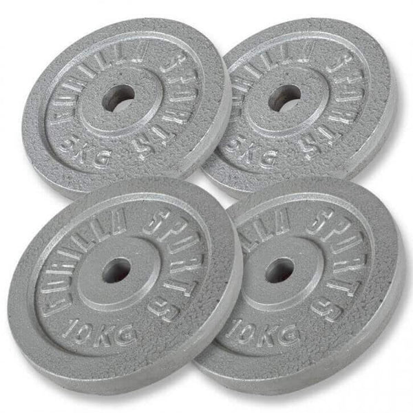 Banca biceps + set de greutati 30kg, 2 x10 kg, 2x 5 kg - Gorilla Sports Ro