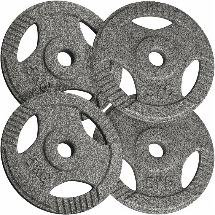 Set discuri fonta cu maner, 4 x 5kg, 30mm