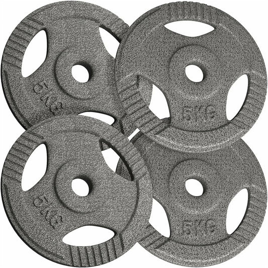 Set discuri fonta cu maner, 4 x 5kg, 30mm
