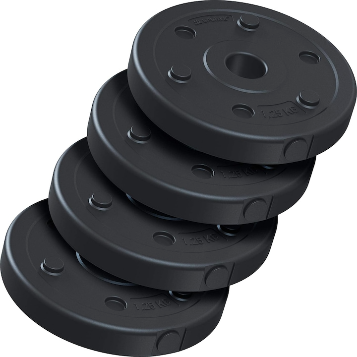 Set de placi de greutati, 2,5 - 5 KG, 30/31mm, umplute cu ciment, 2-4 plăci ScSports