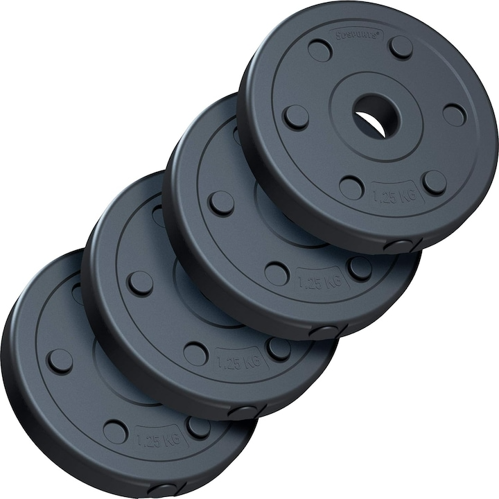 Set de placi de greutati, 2,5 - 5 KG, 30/31mm, umplute cu ciment, 2-4 plăci ScSports