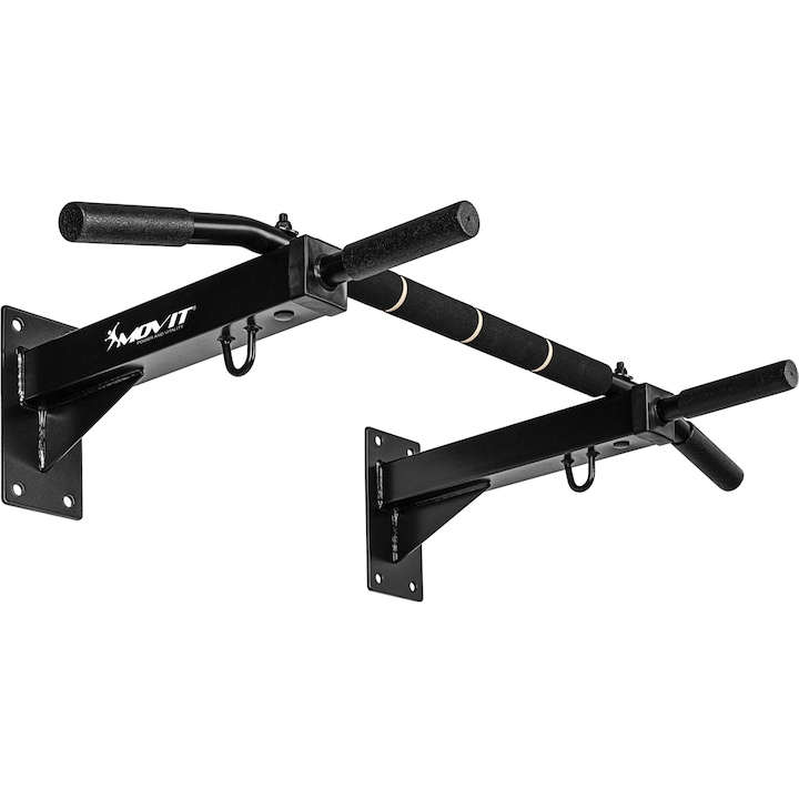 Bara de tractiune montata pe perete, negru MOVIT