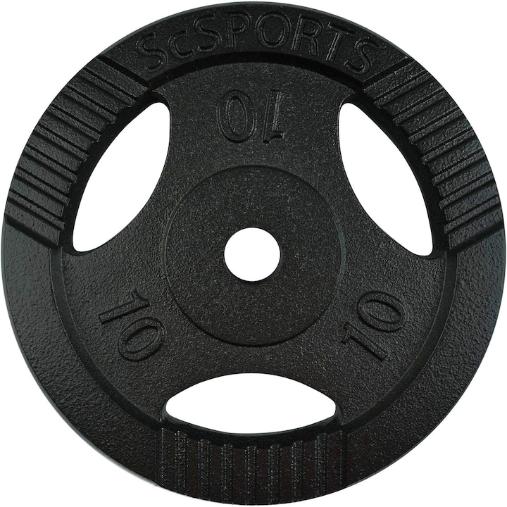 Set de placi de greutate, 5-30 Kg, 30/31mm, fonta, cu grip, negru ScSports