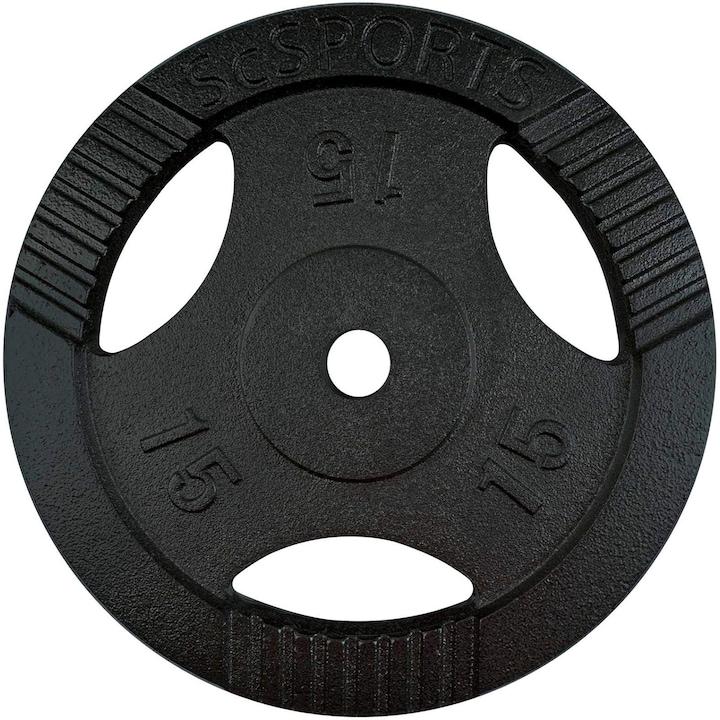 Set de placi de greutate, 5-30 Kg, 30/31mm, fonta, cu grip, negru ScSports