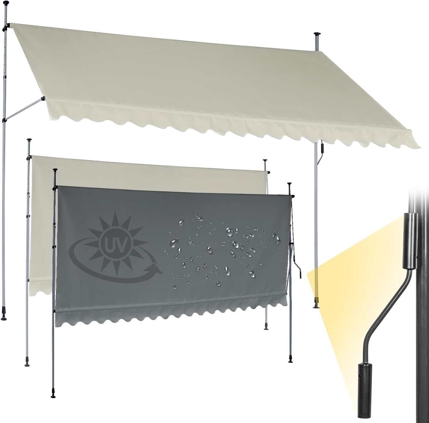 Copertina, 400x80cm, reglabila pe inaltime, bej