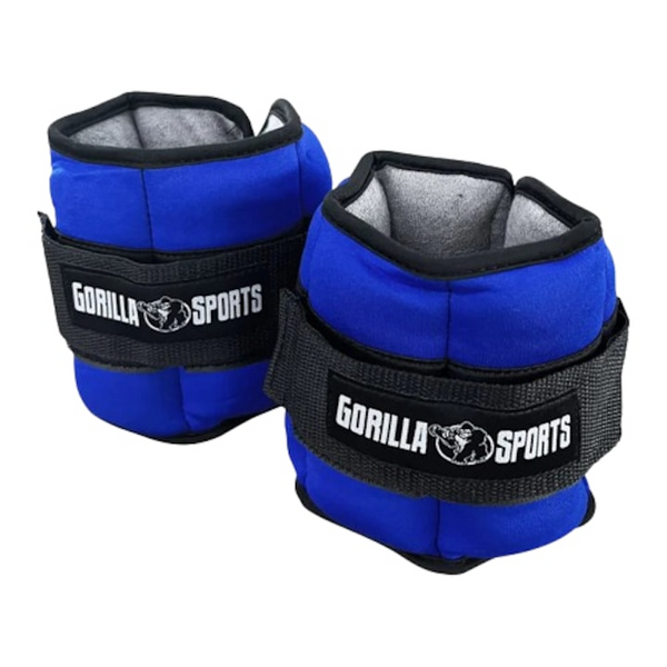 Greutati pentru incheietura mana/glezna reglabile 0, 45 - 2, 25 kg, albastru, Gorilla Sports