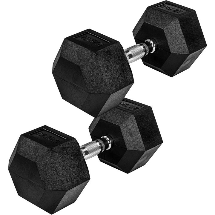 Gantera hexagonala din cauciuc, set de 2 buc, 2-30 Kg MOVIT