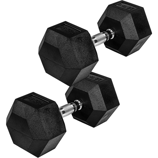 Gantera hexagonala din cauciuc, set de 2 buc, 2-30 Kg MOVIT