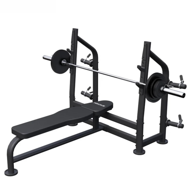 Bancă de haltere cu suport PRO inclus, set de haltere 60/90/130 kg