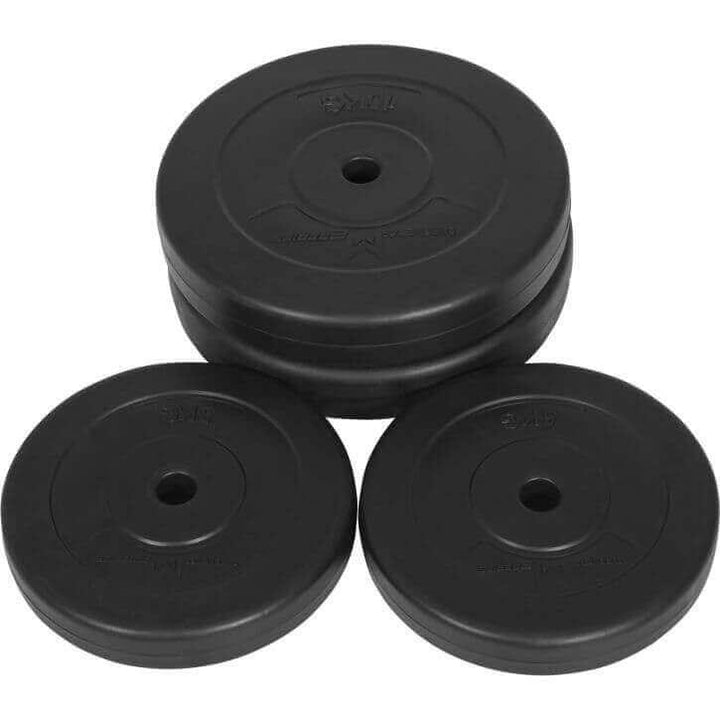 Set de discuri din ciment cu înveliș din plastic 30 KG (2X5kg 2X10kg) 25mm GYRONETICS - Gorilla Sports Ro