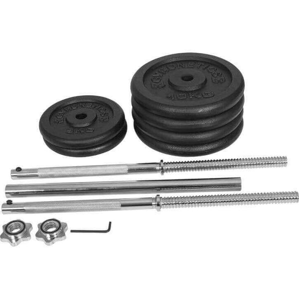 Set de haltere din fonta, 56, 5 kg, negru Gyronetics