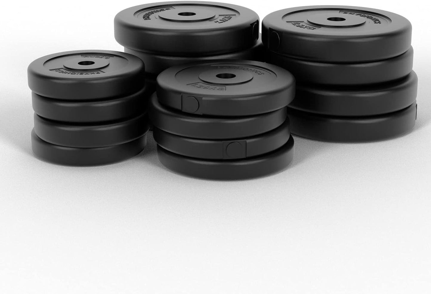 Banca multifunctionala si set de gantere, 30 kg, 2 x15 kg, negru