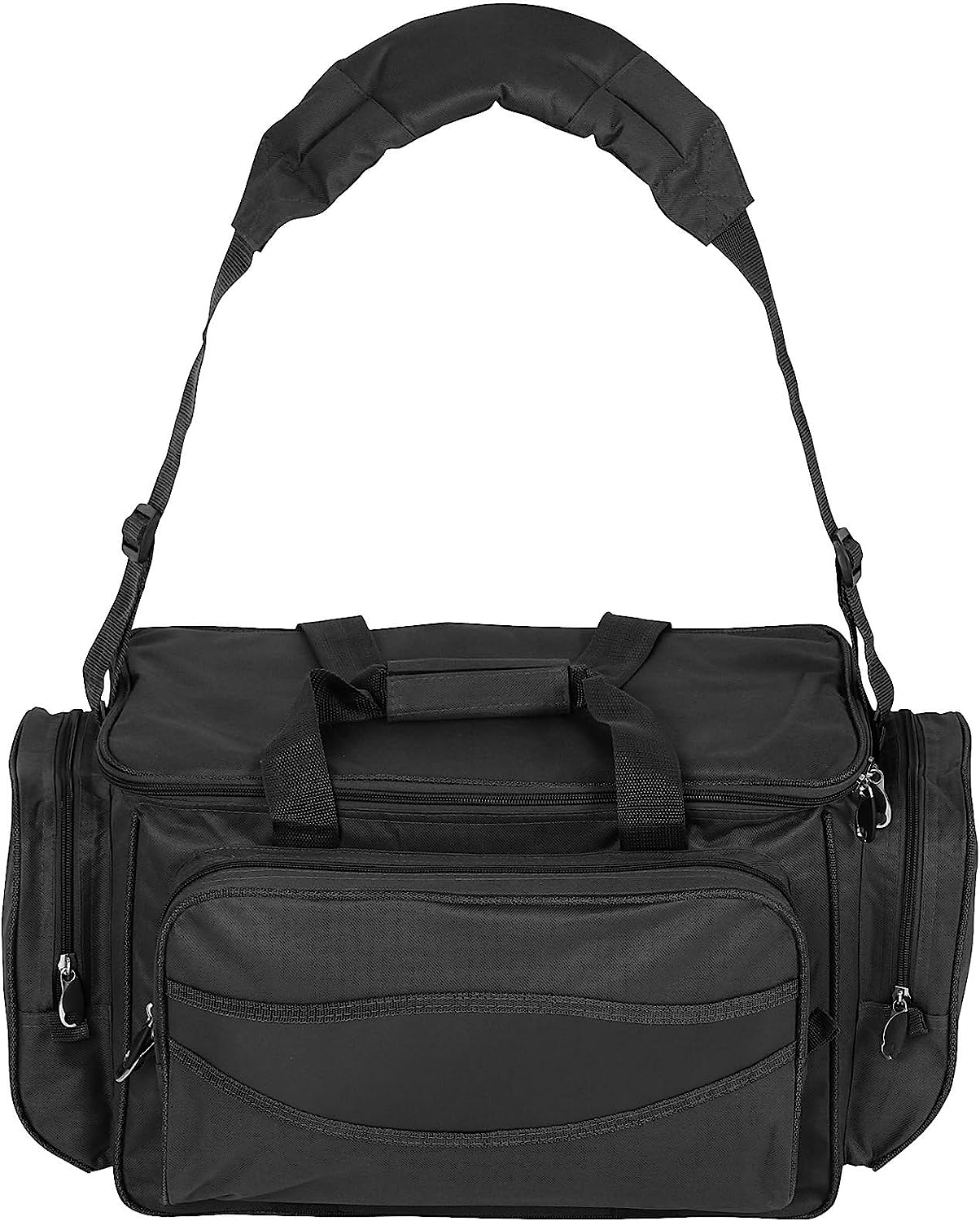 Geanta pescuit impermeabila, 4 compartimente, 56 x 31 x 30 cm, negru