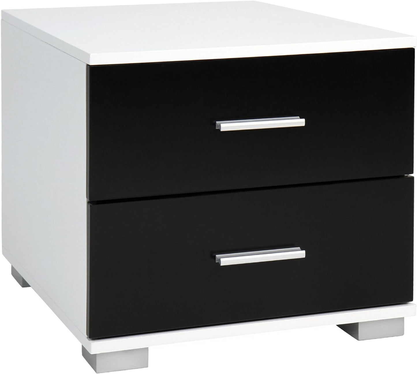 Set de 2 noptiere cu 2 sertare, negru