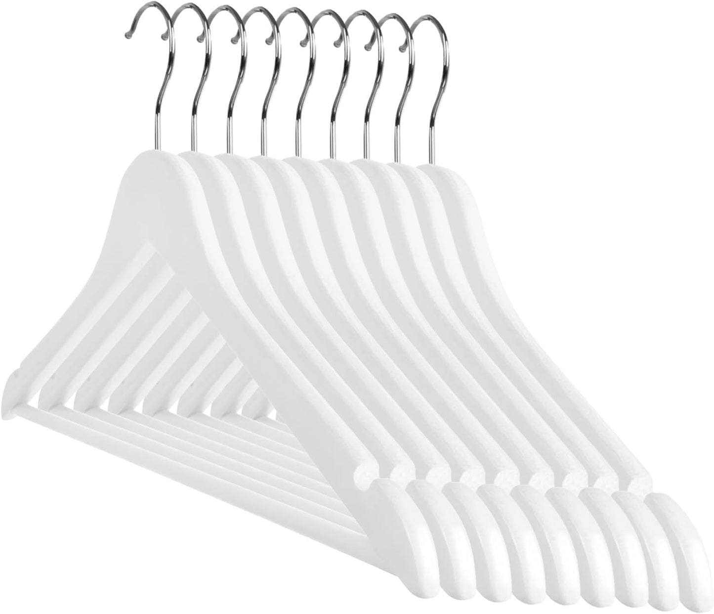 Set de umerase din lemn, 100 de bucati, alb