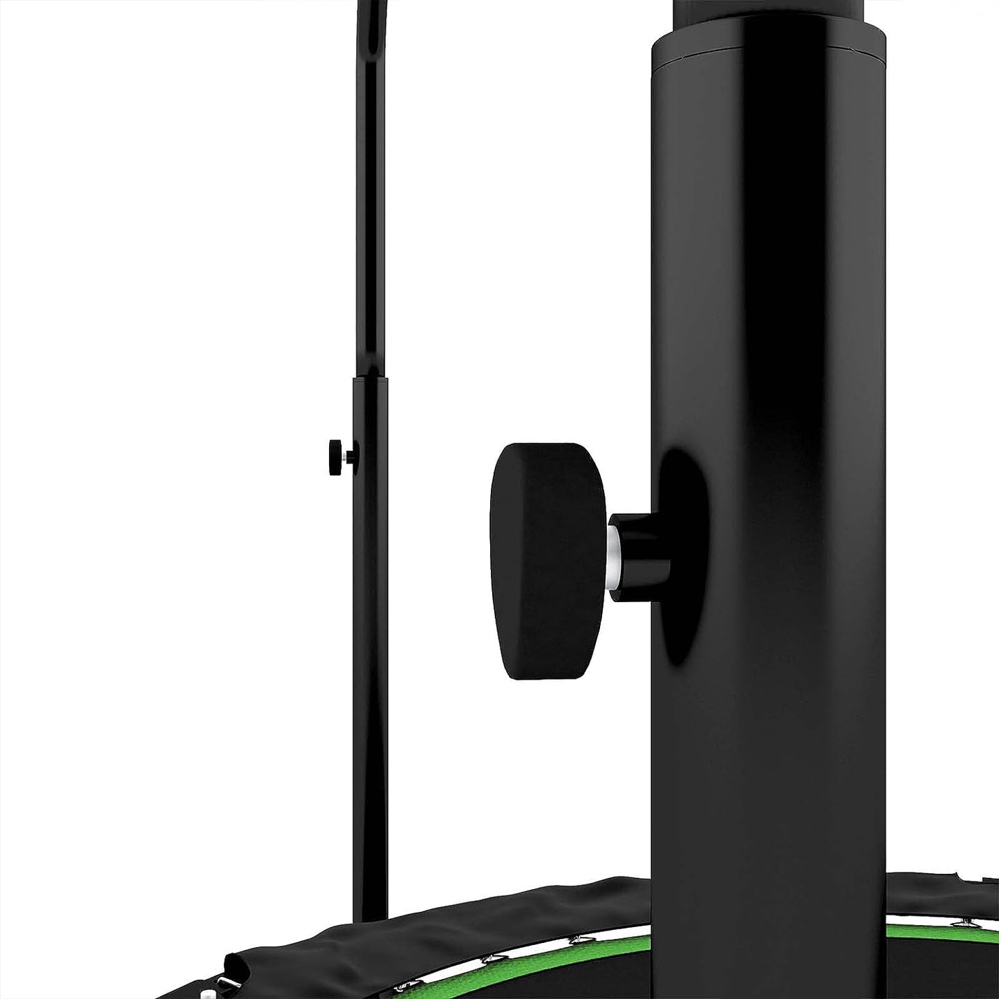 Trambulina fitness cu maner detasabil, pentru interior si exterior, pliabila, capacitate suportata 150 kg, negru/verde