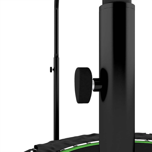 Trambulina fitness cu maner detasabil, pentru interior si exterior, pliabila, capacitate suportata 150 kg, negru/verde